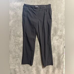 Hilary Radley Black Pull On Dress Pants Size Large Stretch Career